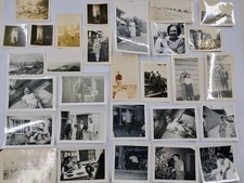 Lot of 25 Vintage Black and White Photo's Family Kids, Military 1940's - 1960's