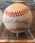 Eddie Mathews Milwaukee Braves Signed Autograph Baseball Beckett Certified