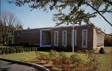 Weston Massachusetts Regis College Cardinal Spellman Philatelic Museum postcard
