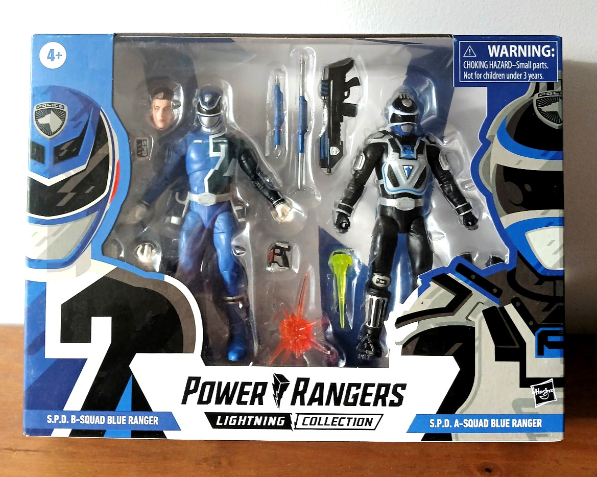 Figurines SPD B Squad et A Squad Blue Ranger avec articulations premium