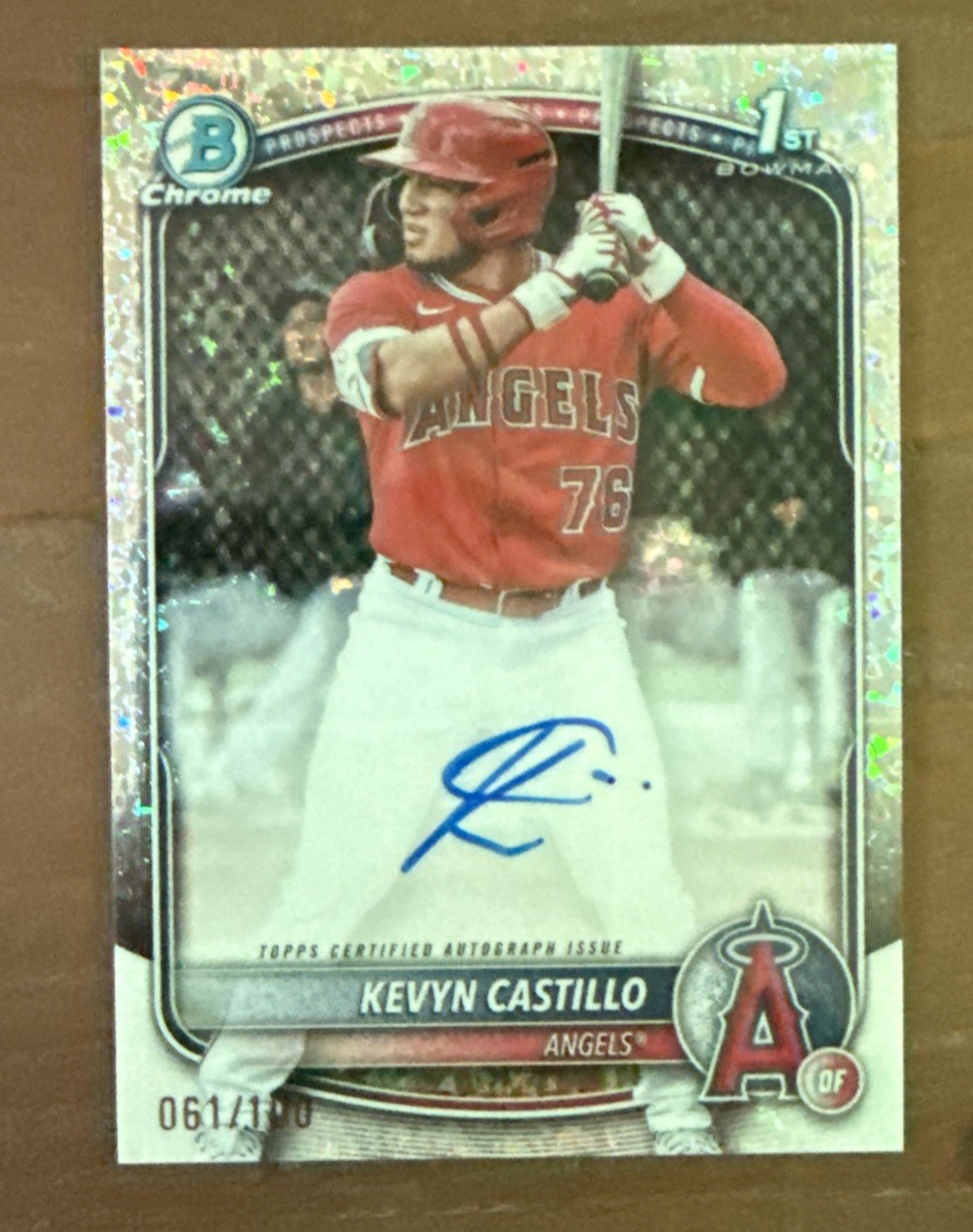 2025 Bowman Kevyn Castillo Chrome Auto 1st Mini-Diamond Refractor #06/100