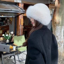 Women's Warm Plush Fluffy Fur Bucket Hat