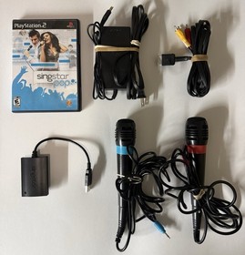 PlayStation 2 White Slim Sing star With Original Box