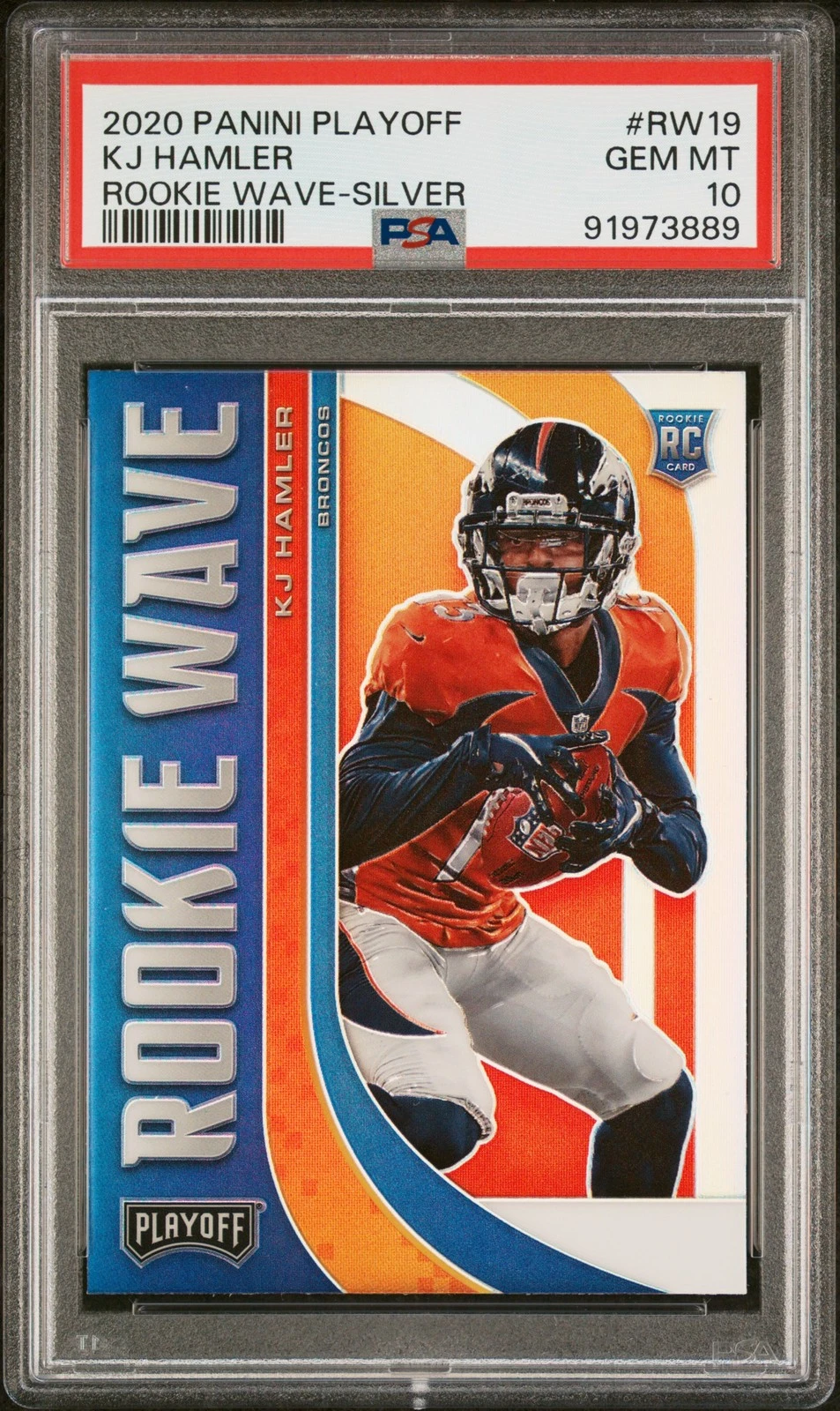 KJ Hamler Panini Playoff Rookie Wave #RW19 Silver