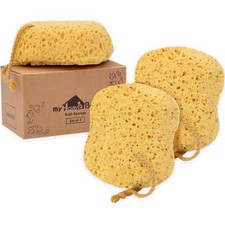 myHomeBody Bath Sponge, Foam Loofah, Body Scrubber for Bathing, Exfoliating