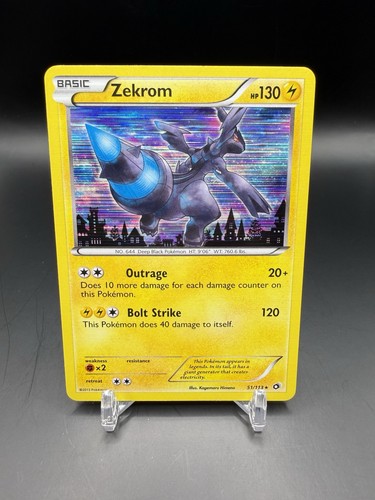 Pokemon TCG Zekrom Holo Rare Legendary Treasures 51/113