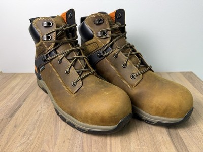 Timberland PRO Hypercharge 6in Composite Toe Waterproof Boots Brown Mens 8 NIB