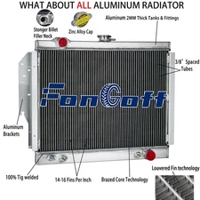 3 Row Aluminum Radiator Fits 1979-93 Dodge D150 D250 350 W150 W250 5.2L 5.9L