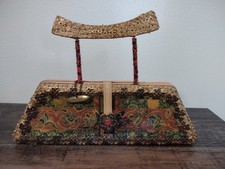 Mary Frances Multi-Colored Beaded Hardshell Box Style Clutch Purse Handbag READ