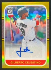 2021 Panini Donruss Optic Gilberto Celestino Retro 1987 Signatures Gold /10 Auto