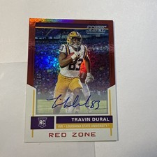2017 Panini Score Travin Dural #/20 Red Zone Rookie RC AUTO Autograph #368 LSU