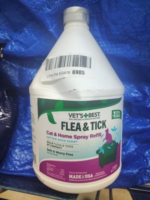 Vet's Best Flea And Tick Cat And Home Spray Refill 1 Gallon