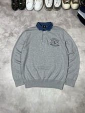BOGNER Men's M Rugby Long Sleeve Polo Neck Logo Grey