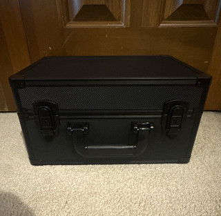 Black Aluminum Hard Camera & Lens Case w/ Padded Dividers Lockable Universal