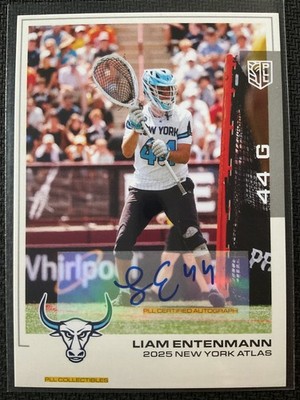 Liam Entenmann 2025 Premier Lacrosse League PLL Base Auto Card (D)