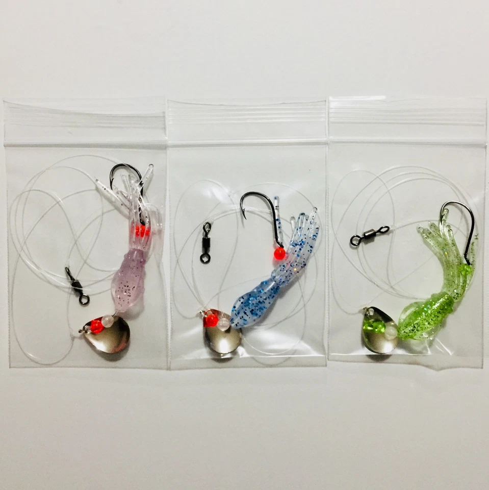 (SEÑUELOS GRATIS) FLUKE PLATIJA FLUOROCARBONO BUCKTAIL HI LOW UV B2 PLATAFORMAS DE CALAMAR PLANTILLAS Foto 2 de 4