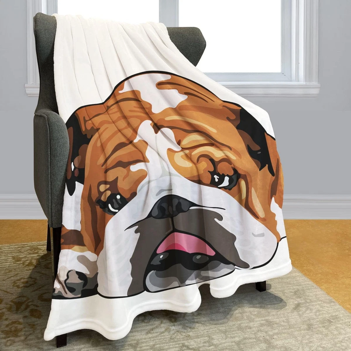 Bulldog throw sale blanket