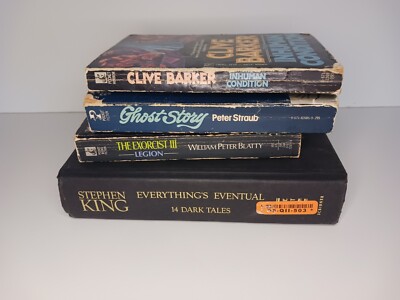 Lot Of 4 HORROR Paperbacks  Stephen King, Clive Barker, Exorcist, Peter Straub