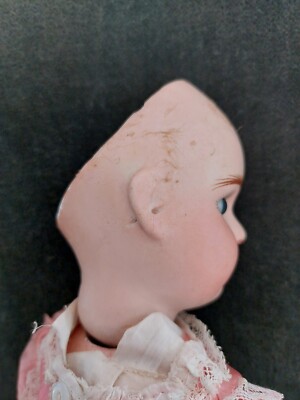 Ancienne Poupée Porcelaine Bouche Fermée Étienne Denamur T38 cm Type