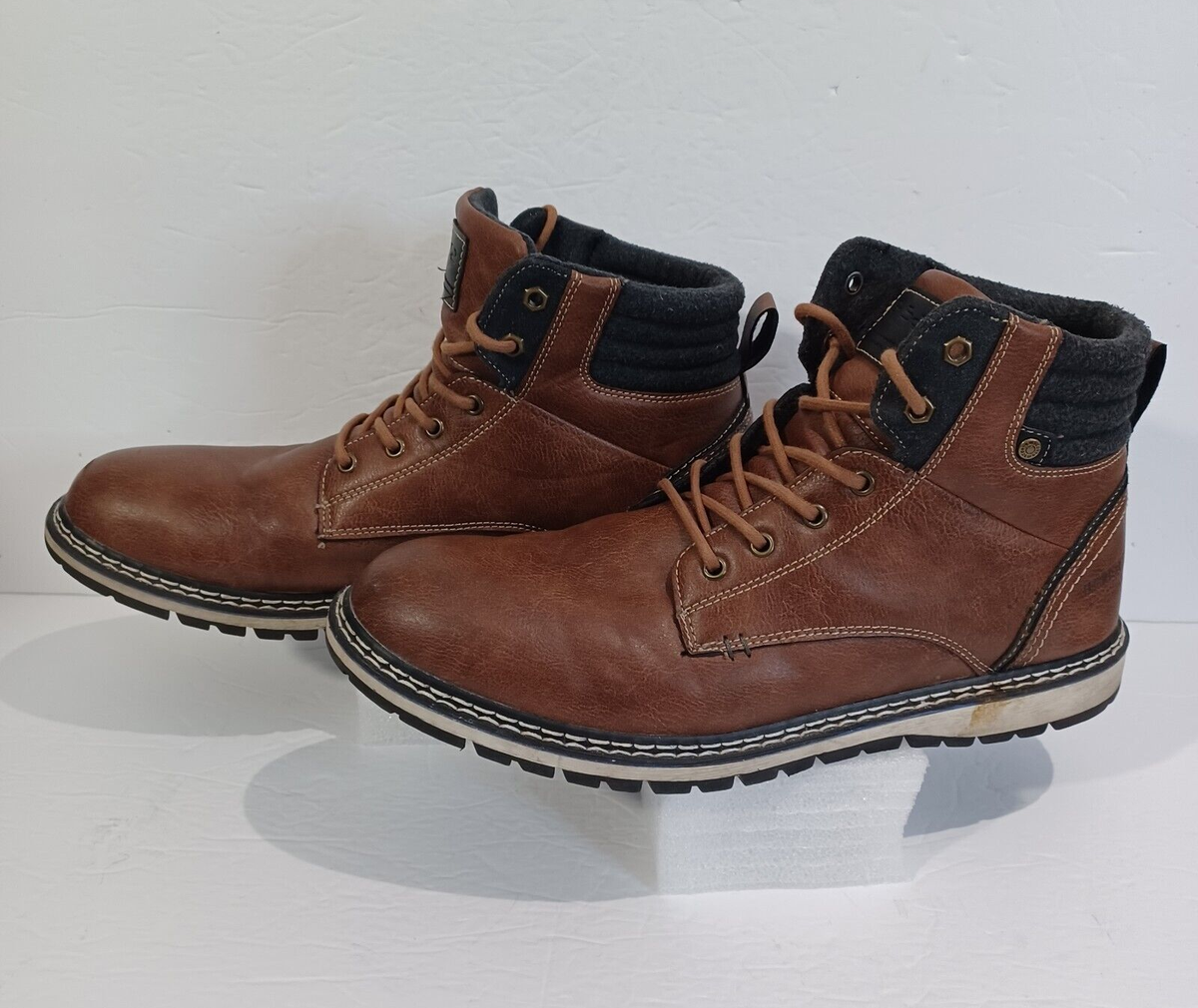 B-52 by Bullboxer Mens Tan Brown Cap Toe Lace Up Side Zip Ankle‎ Boots Size 13 Amazon.com | BULLBOXER B-52 Harper Men main image 3