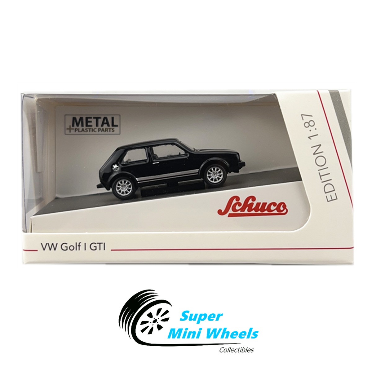 Schuco Piccolo VW Golf I GTI ゴルフ Schuco 1:87 HO Scale - VW Golf I GTI (Black) - Diecast Model Car