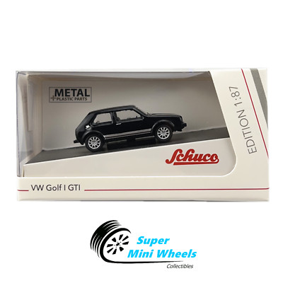 Schuco Piccolo VW Golf I GTI ゴルフ Schuco 1:87 HO Scale - VW Golf I GTI (Black) - Diecast Model Car