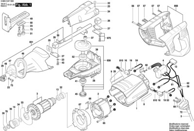 Bosch PSA 700 E Säbelsäge original Bosch Ersatzteile Liste 3603CA7000