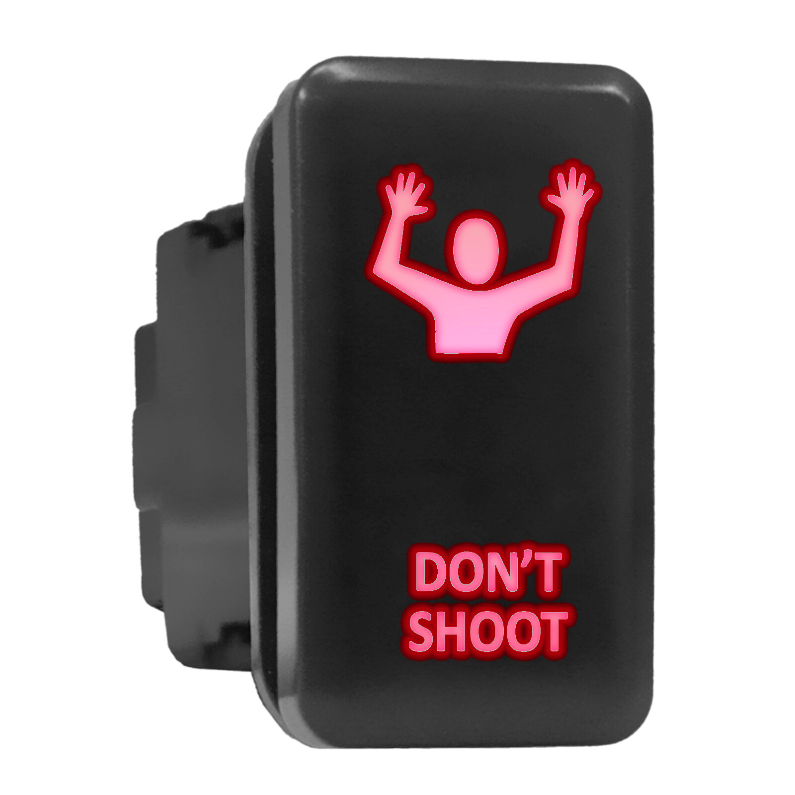 Red Backlit Tall Push In Switch for Toyota 1.54