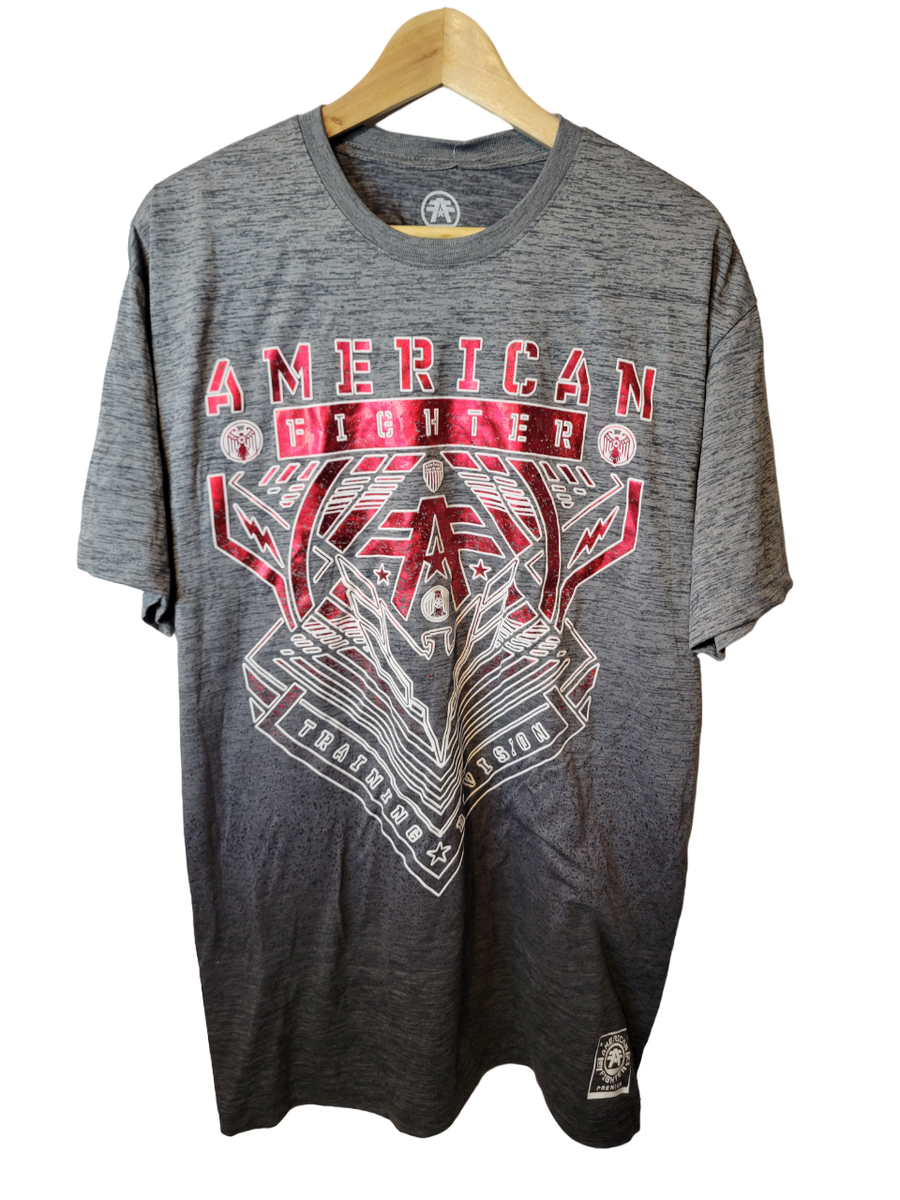 American Fighter Gray Heather Tee Graphic Print Short Sleeve Men's
