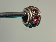 Brighton Silver Red Crystal Glam Bead B3