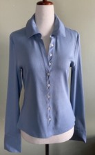 veronica beard, Scottie Mixed Media Stretch Pima Cotton Button-Up Shirt,women,