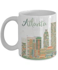 Atlanta Skyline With Colored Buildings Coffee Mug