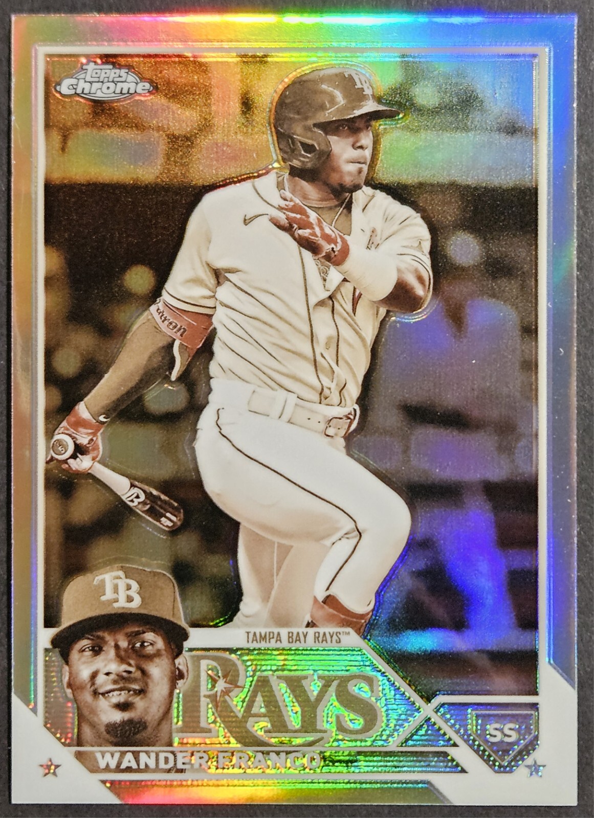 2023 Topps Chrome Sepia Refractor #71 Wander Franco Tampa Bay Rays