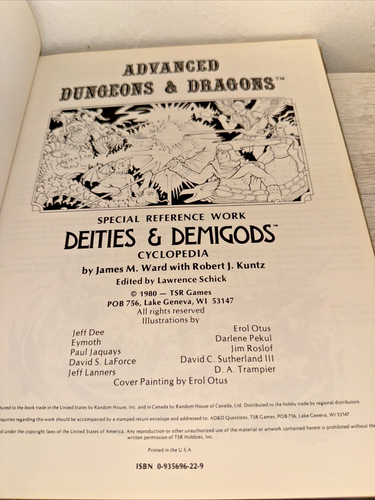 Dungeons and Dragons Deities and Demigods First Print 144 Pages - Picture 7 of 20