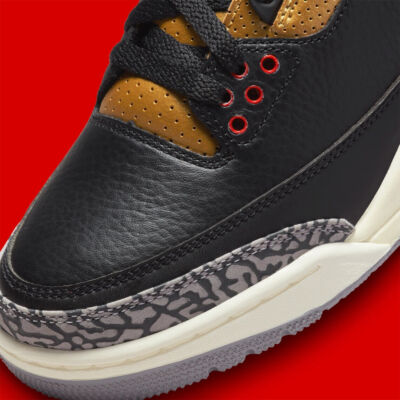 Size 5 - Jordan 3 Retro Mid Black Gold W for sale online | eBay