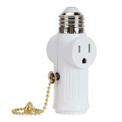 E26/E27 Light Socket to Plug Adapter 2/3 Prong Light Bulb Outlet Socket Adapter
