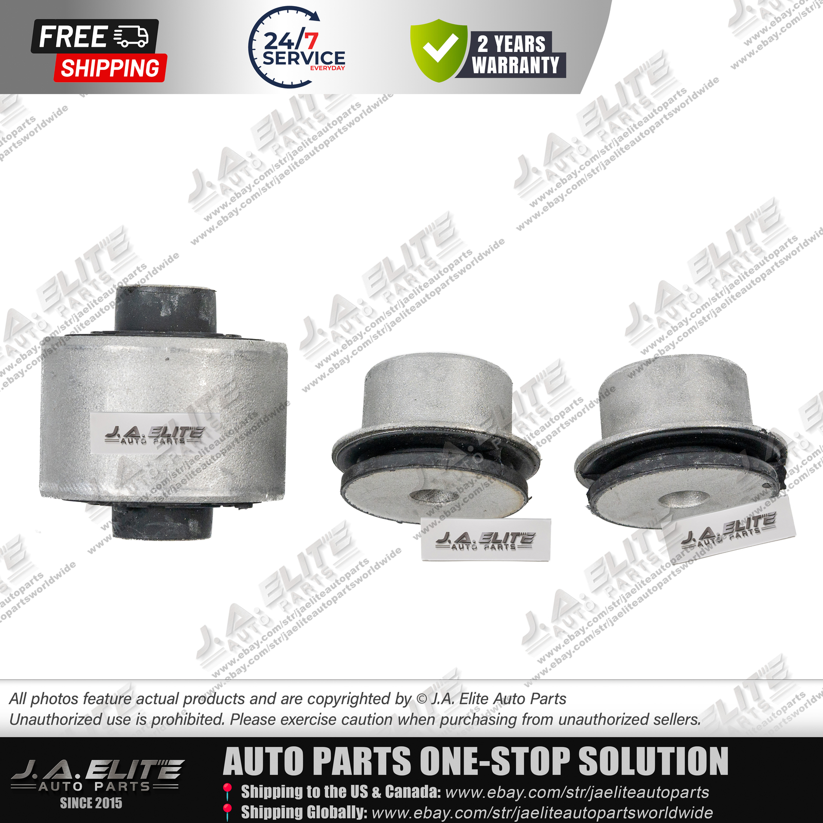 3pcs Trailing Arm Bushing for Bentley Continental GT Flying Spur, OEM:4E0511511G