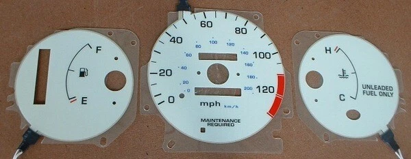 Medidores de brillo de cara blanca para Honda Civic DX 1996-2000 sin RPM AT automático Foto 2 de 4