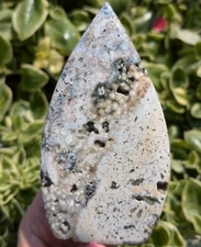Ocean Jasper Freeform Teardrop Ornament Tower Orb Druzy OJ Crystal