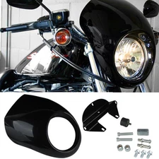 Unpainted Fairing For Harley Sportste rdyna head light mask FX XL cowl fork cafe