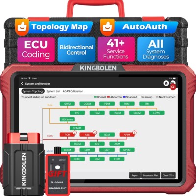 2026 Kingbolen K10 PRO Bluetooth OBD2 Car Diagnostic Tool ECU Coding Topology