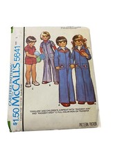 McCalls Pattern 5641 Child Jumpsuit Size 6 Vintage UNCUT