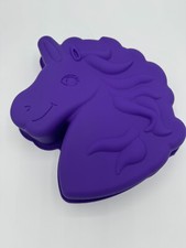 Baked With Love Unicorn Nonstick Silicone Cake Baking Pan Microwave  Oven Safe