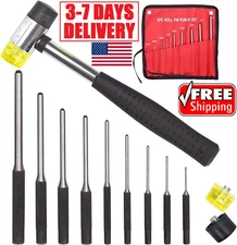 Roll Pin Punch Set Steel Double-Faced Hammer Gunsmithing Maintenance Set Jewelry