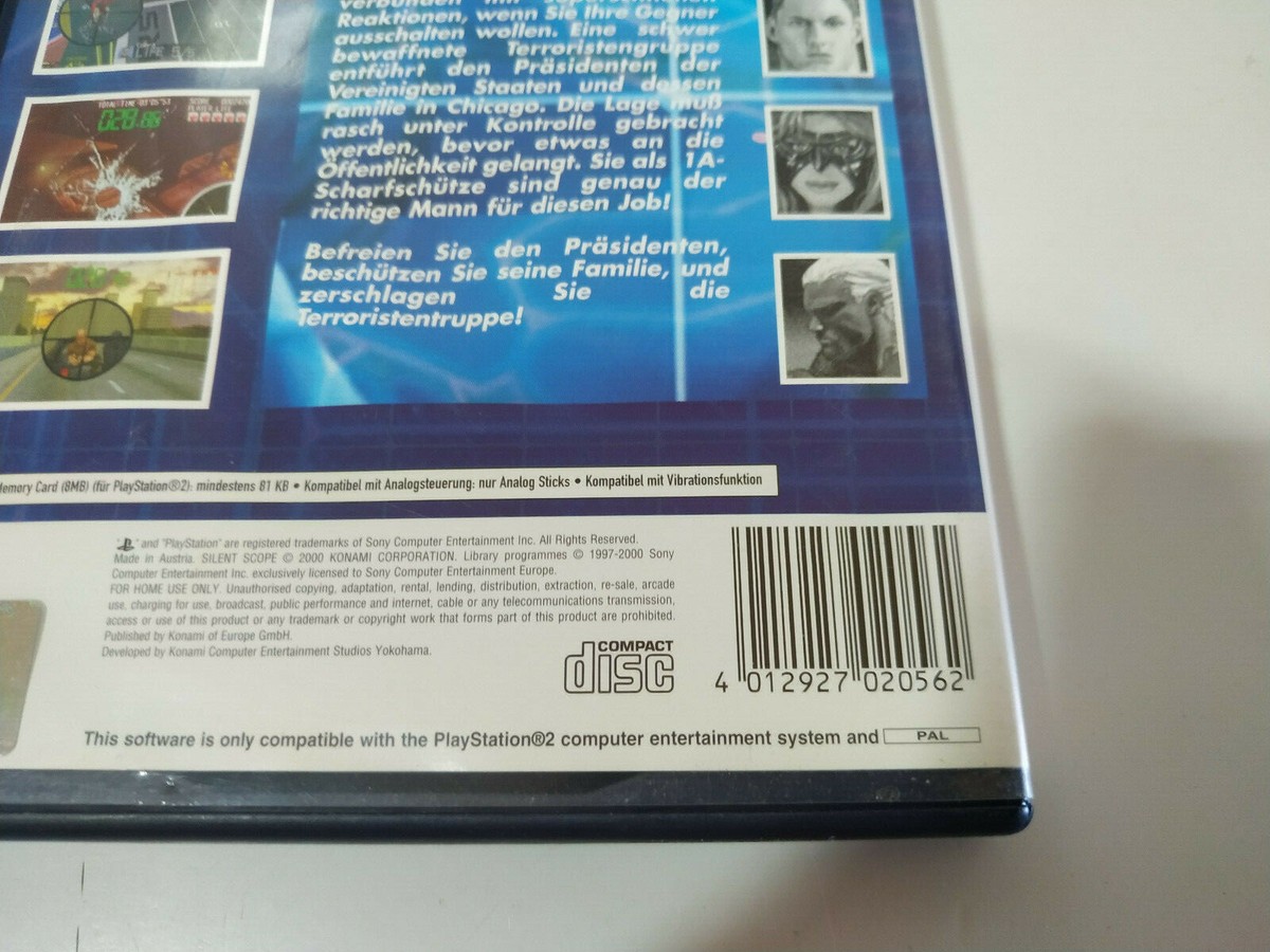 Silent Scope Konami German Edition - PLAYSTATION 2 Set para Ps2