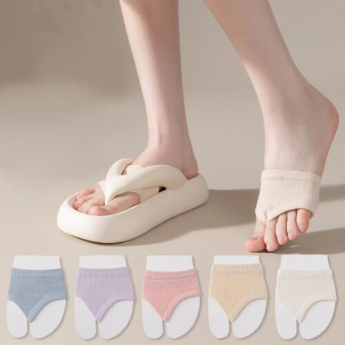 Women Peep Toe Liner Half Socks Forefoot Topper Sock Slippers Toe Cover Hosiery
