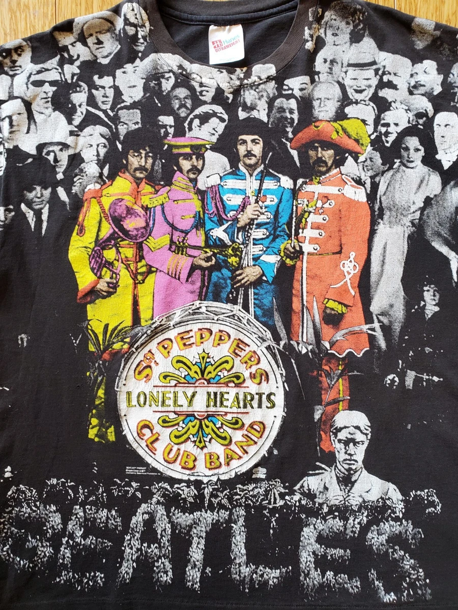 Vintage 90\'s The Beatles Sgt Pepper\'s All Over Print T Shirt XL Winterland  | eBay