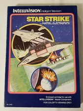 Intellivision Star Strike: Cartridge, Overlays, Instruction and Box: Excellent