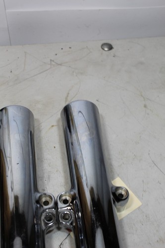14-24 Harley Touring OEM Chrome Lower Fork Tube Slider Set #2 49mm - Picture 7 of 18