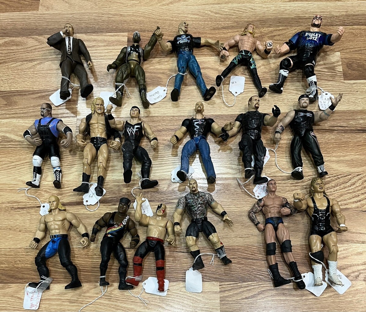 Lot of 17 Vintage 1996-99 JAKKS Pacific WWF WWE Loose Wrestling